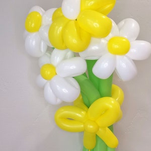 LED Pastel Blue Sunflower Balloon Flower Bouquet Kit UK Based *Valentines  Gift
