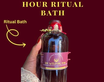 Witching Hour Ritual Bath - Herbal Intention Blend, 16oz Glass Jar
