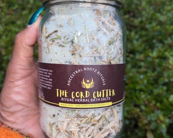 Cord Cutting Ritual Bath Salts | Handmade Spiritual Cleansing Bath | Energy Release Ritual | Let Go & Renew | Self Care Magick