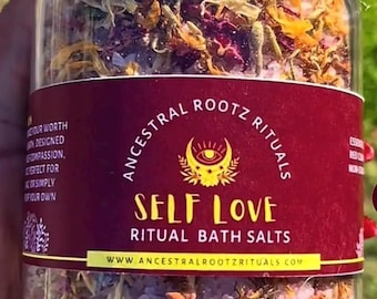 Self Love Ritual Bath Salts | Spiritual Bath Soak | Self Care Bath | Herbal Bath