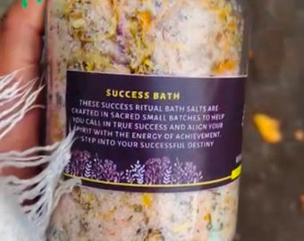 Success Ritual Bath Salts | Remove Blockages | Money and Opportunity Ritual | Handmade Herbal Bath