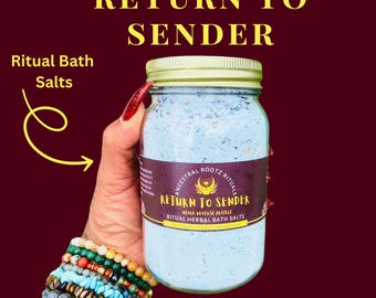 Handcrafted Return to Sender Bath Salts – Ritual Soak for Spiritual Self-Care