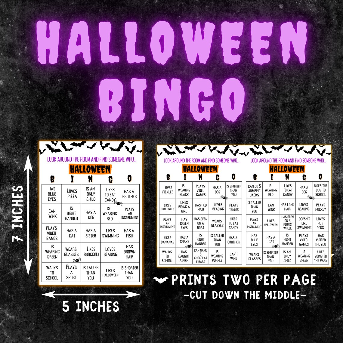Printable Halloween Bingo Cards for Kids &amp; Classrooms, Halloween Bingo ...