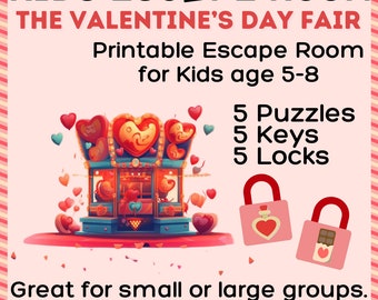 Escape Room di San Valentino: gioco stampabile per bambini e famiglie (PDF)