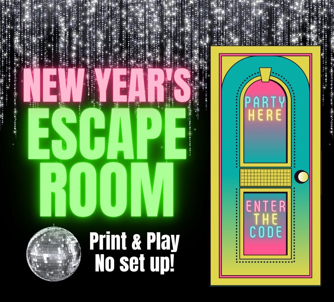 Kids Escape Room,new Year's Eve Escape Room,no Set up Escape Room