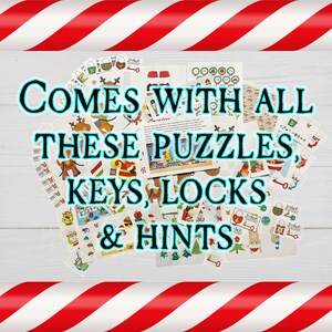All the puzzles, hints, paper keys and paper locks are shown here in a pile.