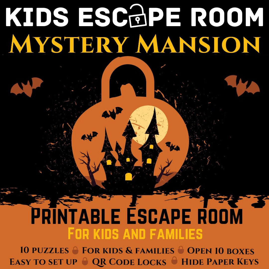Halloween Escape Room for Kids Mystery Mansion Printable Etsy UK