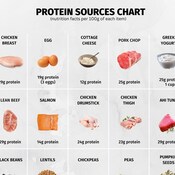 High Protein Foods Reference Chart, PRINTABLE / INSTANT DOWNLOAD. for a ...