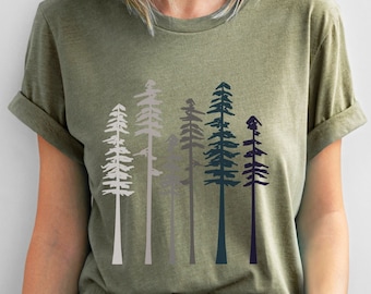 Forest Trees Shirt: Minimalist Nature Lover Tee