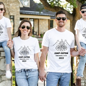Custom Group Family Camp Shirts, Girls Camp Trip Matching Shirts, Bach Bachelorette Camp Shirts, Birthday Camp Shirts, Cousin Crew   001