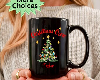 Personalized Christmas Mug: Holiday Crew Name Gift 004M
