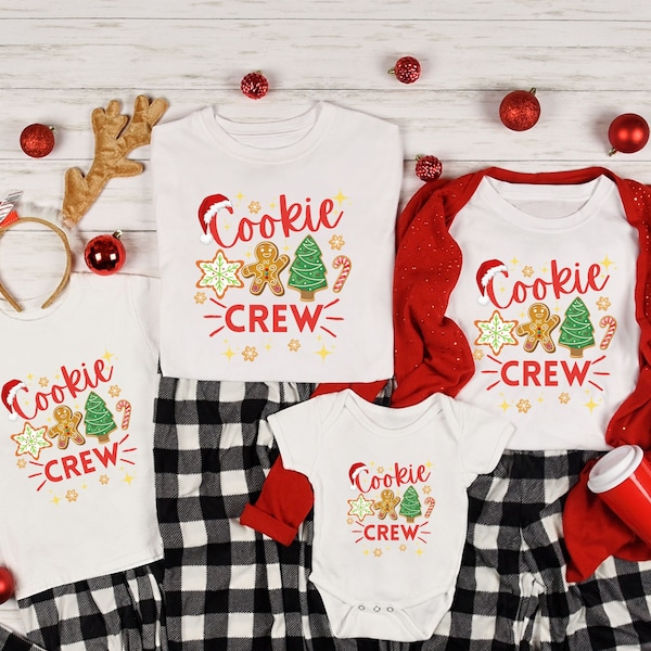 Matching Family Shirts, Christmas Cookie Crew,Family Christmas Shirts, Christmas Family Tee, Cookie Baker, Cute Cookie Baking Crew