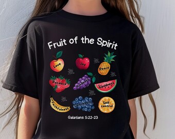 Fruit of the Spirit Kids Shirt: Christian Bible Verse Tee