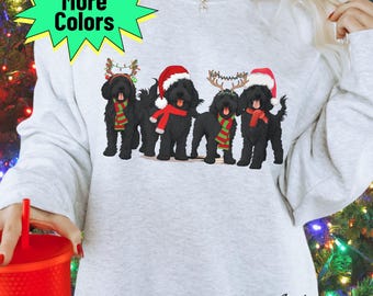 Black Goldendoodle Christmas Sweatshirt: Dog Mom Holiday Sweater