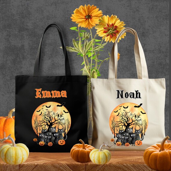 Personalized Halloween Trick-or-treat Bag: Spooky Cats  display picture 1