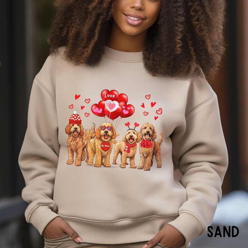 Goldendoodle Valentine Sweatshirt, Valentine Dogs, Goldendoodle Mom Sweater, Dog Mom Gift