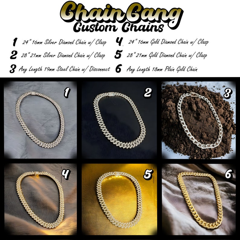 Custom Spinning Swag Chains Multiple Chain Types Available Etsy