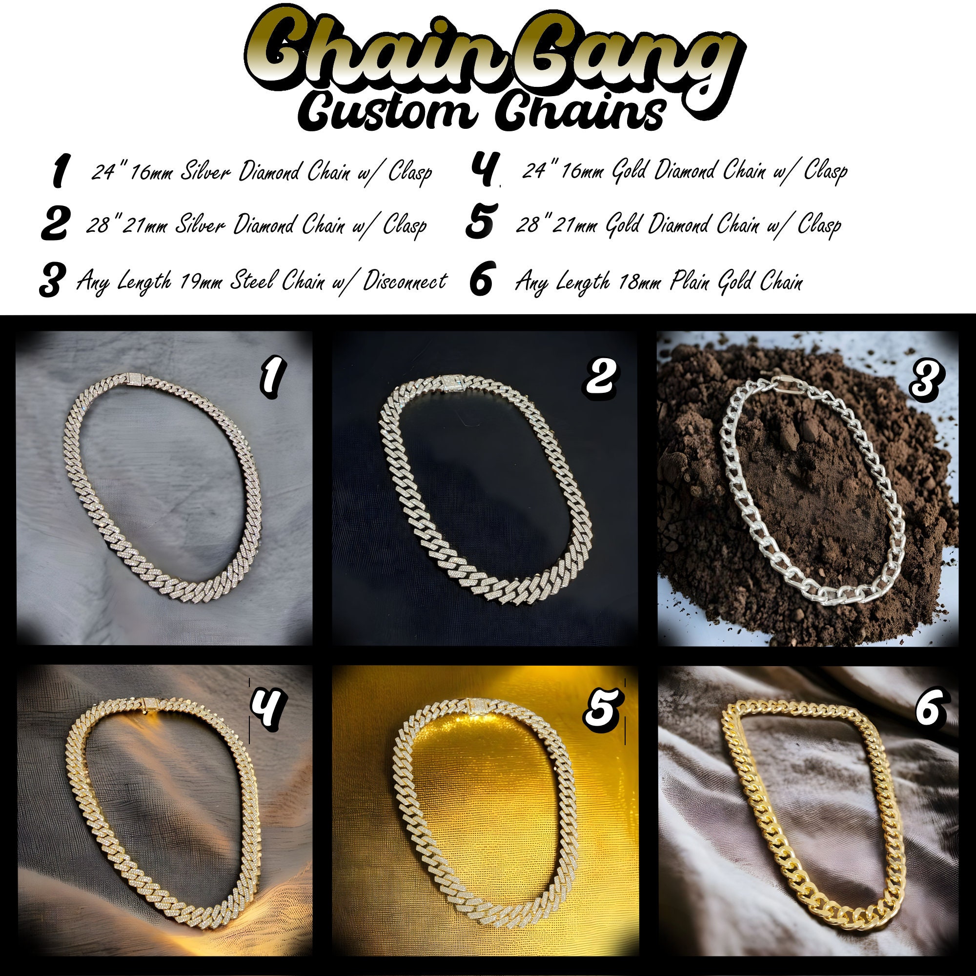 Custom Swag Chains Any Logo or Image Multiple Chains Etsy