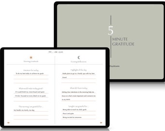 Diario digitale di gratitudine e riflessione di 5 minuti