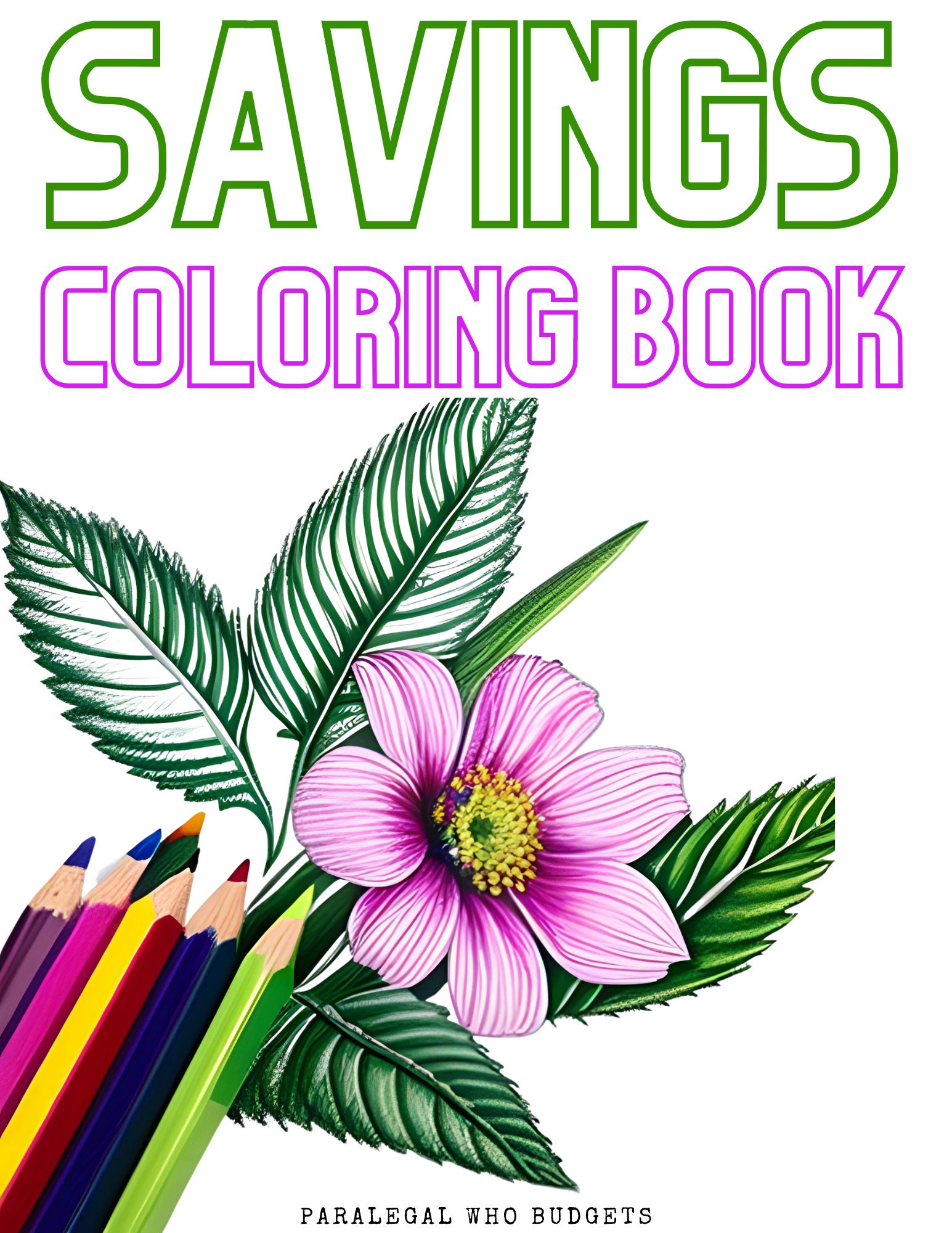 Savings Coloring Book | Printable Savings Book | Digital Savings ...