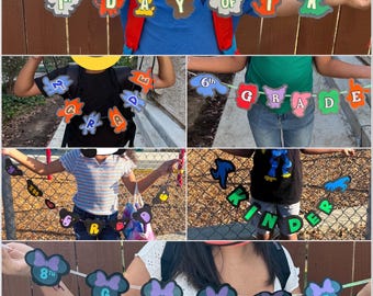 Custom School Sign / Banner First Day& Last Day of school