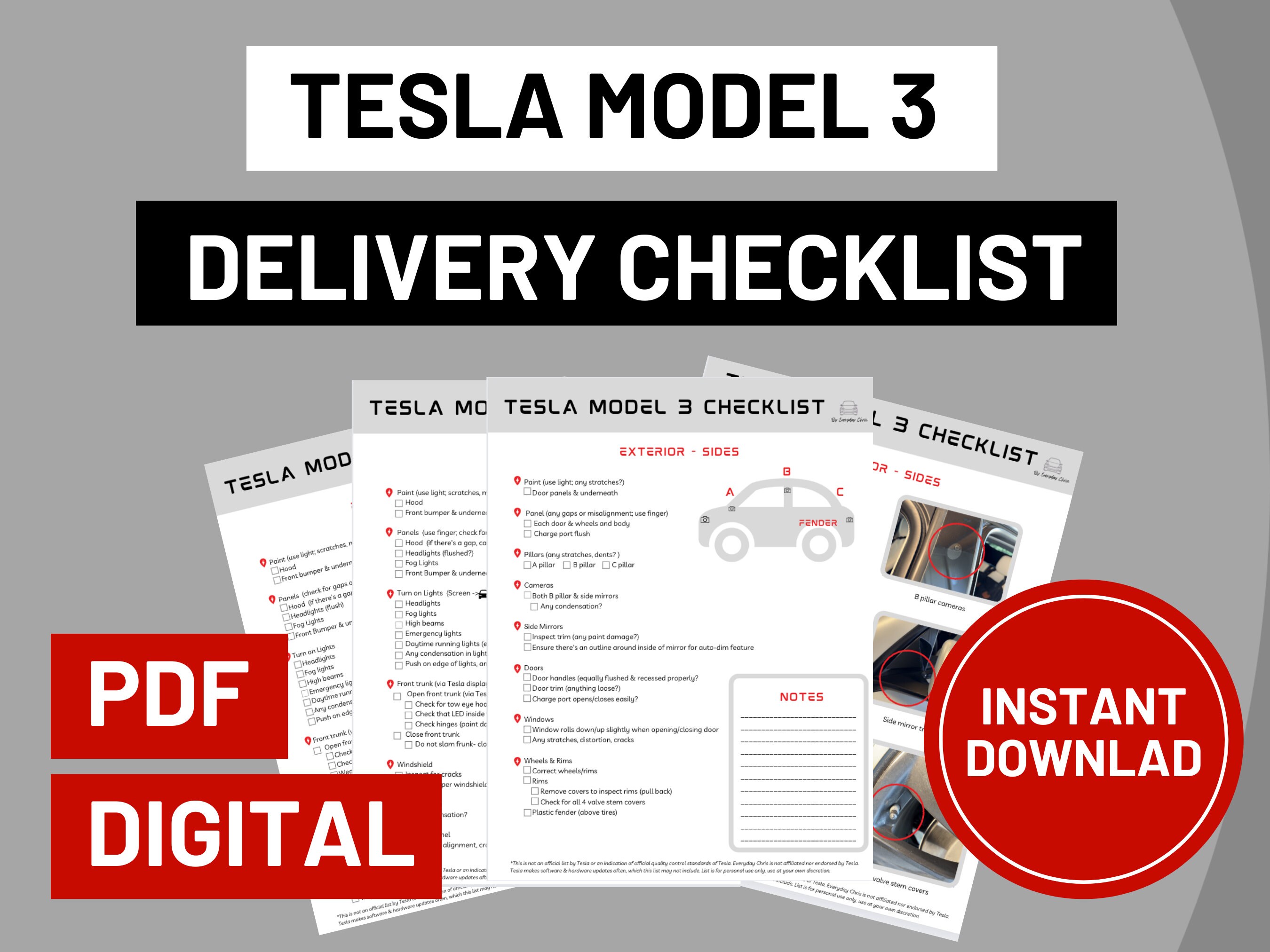 Tesla model 3 checklist 2021 discount