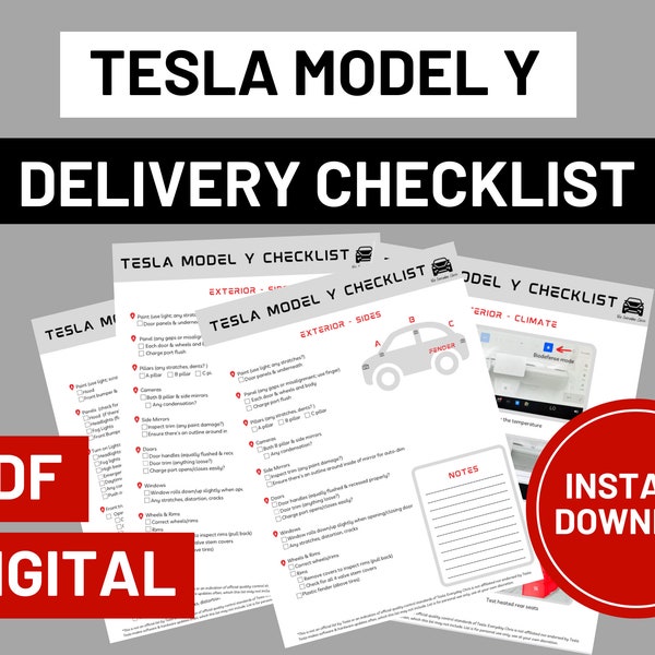 Tesla Model Y Delivery Checklist 2024