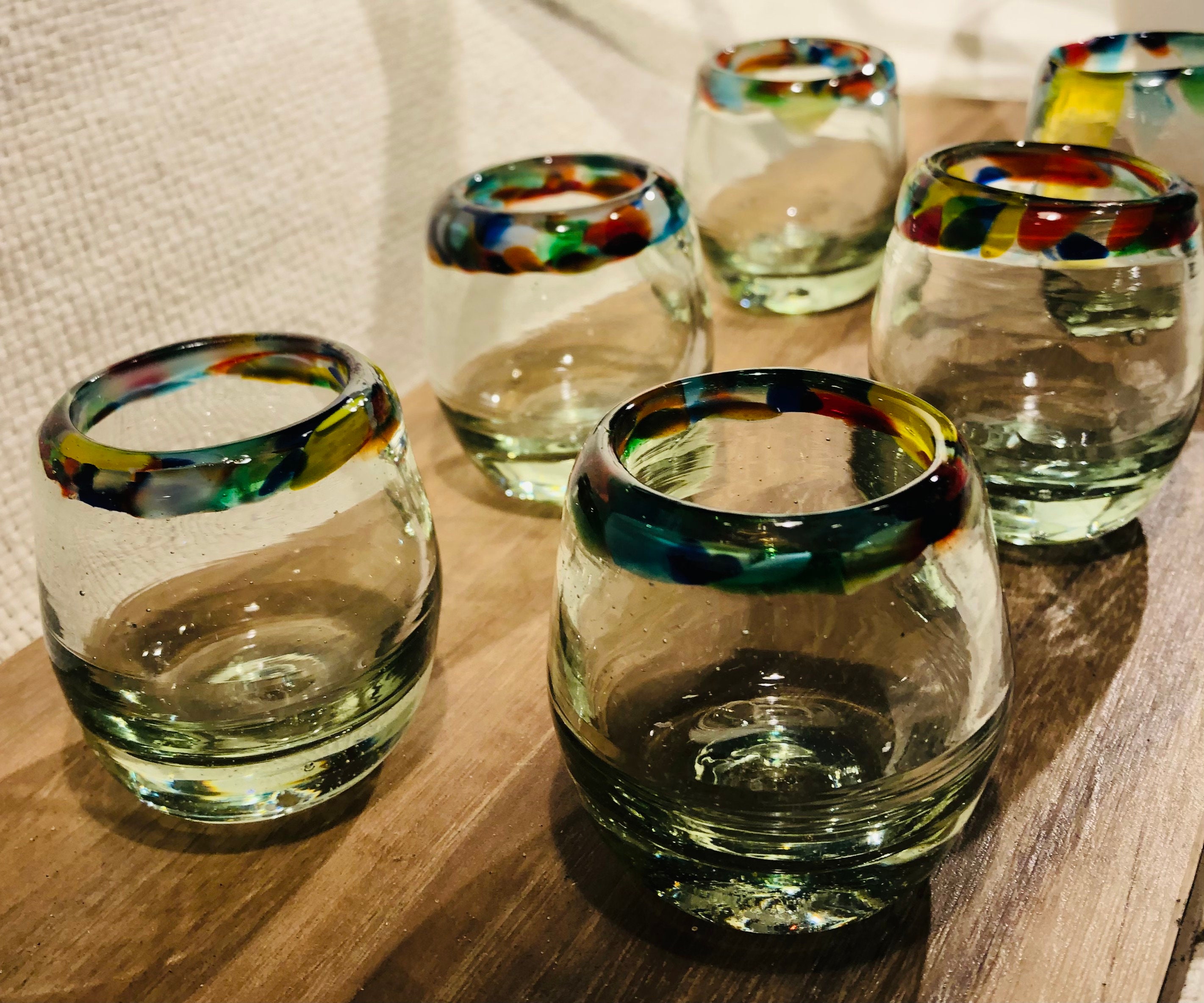 Hand Blown Mexican Shot Glasses, for Tequila or Mezcal, Set of Two Etsy
