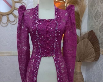 kebaya top, custom size kebaya, custom formal event dress
