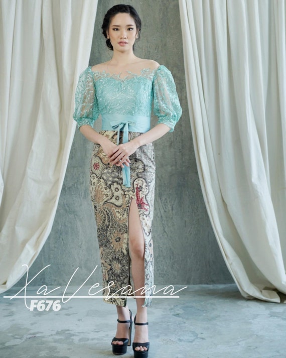 Kebaya modern top wedding dress