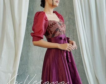 batik tutu dress for women, indonesian batik dress, custom batik dress,custom party dress, custom formal dress