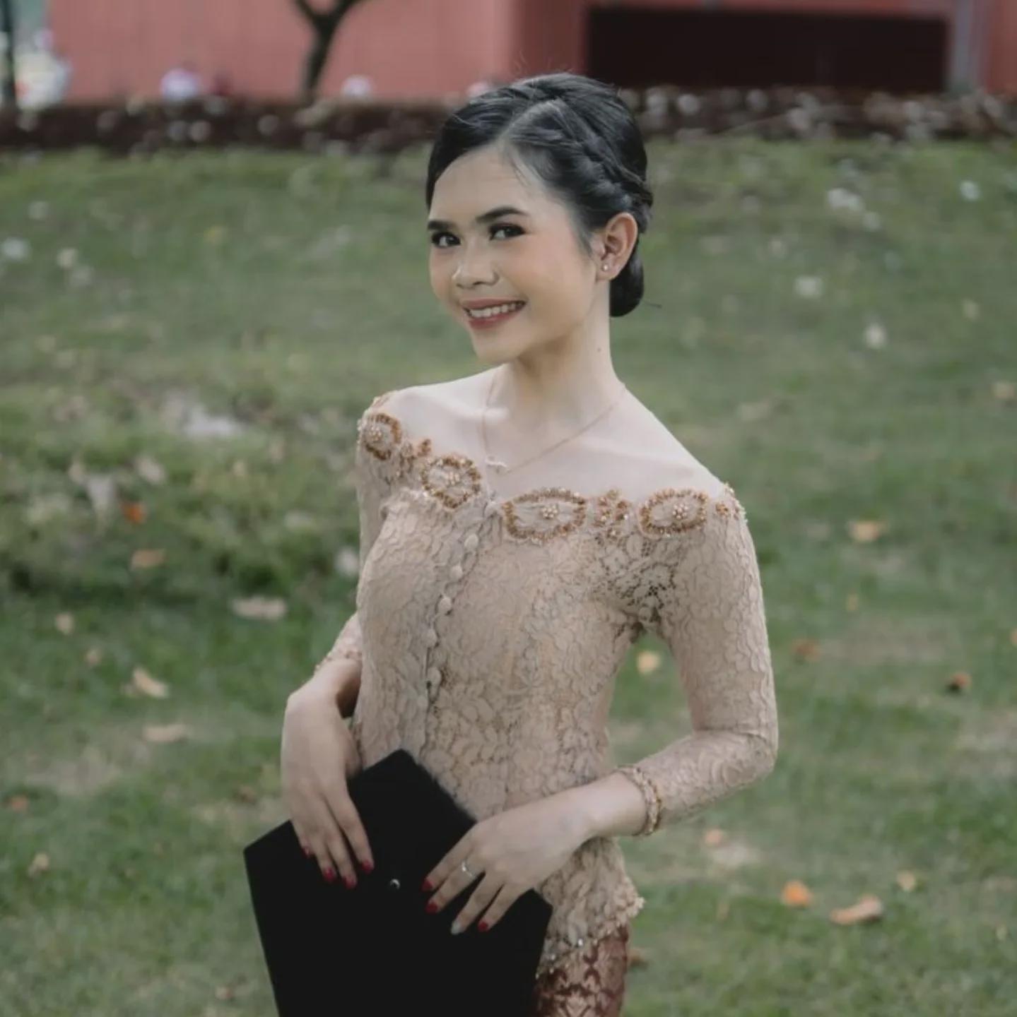 indonesian lace dress Bespoke Kebaya Indonesia made meticulously of beaded french lace worn with a built in corset and pario skirt in mint green. Always love how we custom dye our french laces to any