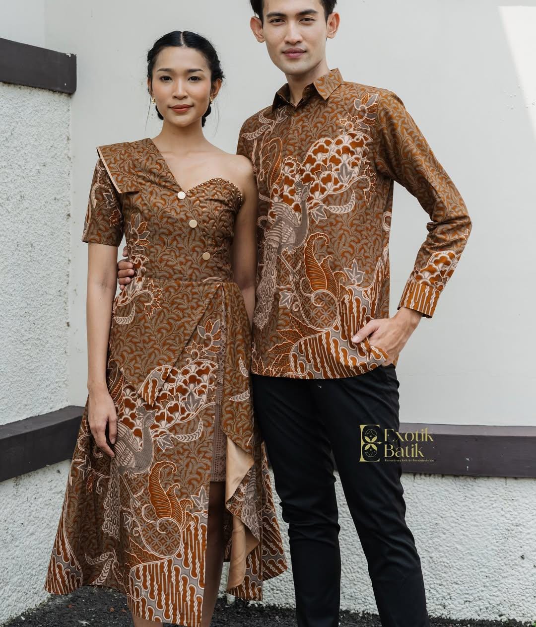 brown dress couple outfit His & Hers Wedding Guest Outfits: Our Chic Couple Style Inspo!