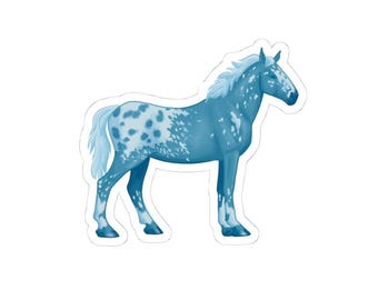 Blue Appaloosa, Horse Art, Horse Lover, Equestrian, Sticker, Laptop, Scrapbooking, vinyl