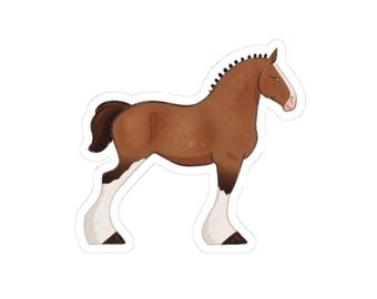 Clydesdale, Horse Art, Horse Lover, Equestrian, Sticker, Laptop, Scrapbooking, vinyl