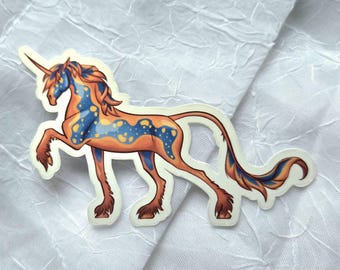 Neon Unicorn- Unicorn Art, Fantasy, Sticker