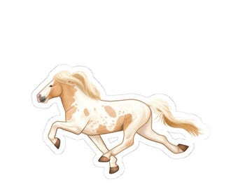 Horses in Motion- Tölt, Pinto, Icelandic Horse, Horse Art, Horse Lover, Equestrian, Sticker, Laptop, Scrapbooking, vinyl