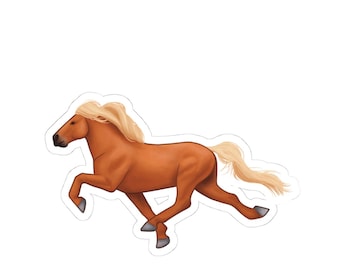 Horses in Motion- Tölt, Flaxen Chestnut, Icelandic Horse, Horse Art, Horse Lover, Equestrian, Sticker, Laptop, Scrapbooking, vinyl
