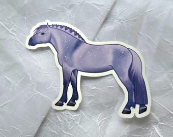 Fjord Horse- Lavender, Horse Art, Horse Lover, Equestrian, Sticker, Laptop, Scrapbooking, vinyl