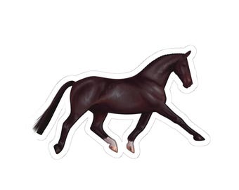 Horses in Motion- Extended Trot, Dressage, Horse Art, Horse Lover, Equestrian, Sticker, Laptop, Scrapbooking, vinyl