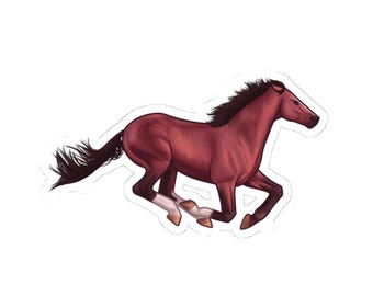 Horses in Motion- Gallop, Horse Art, Horse Lover, Equestrian, Sticker, Laptop, Scrapbooking, vinyl, Racehorse, Thoroughbred