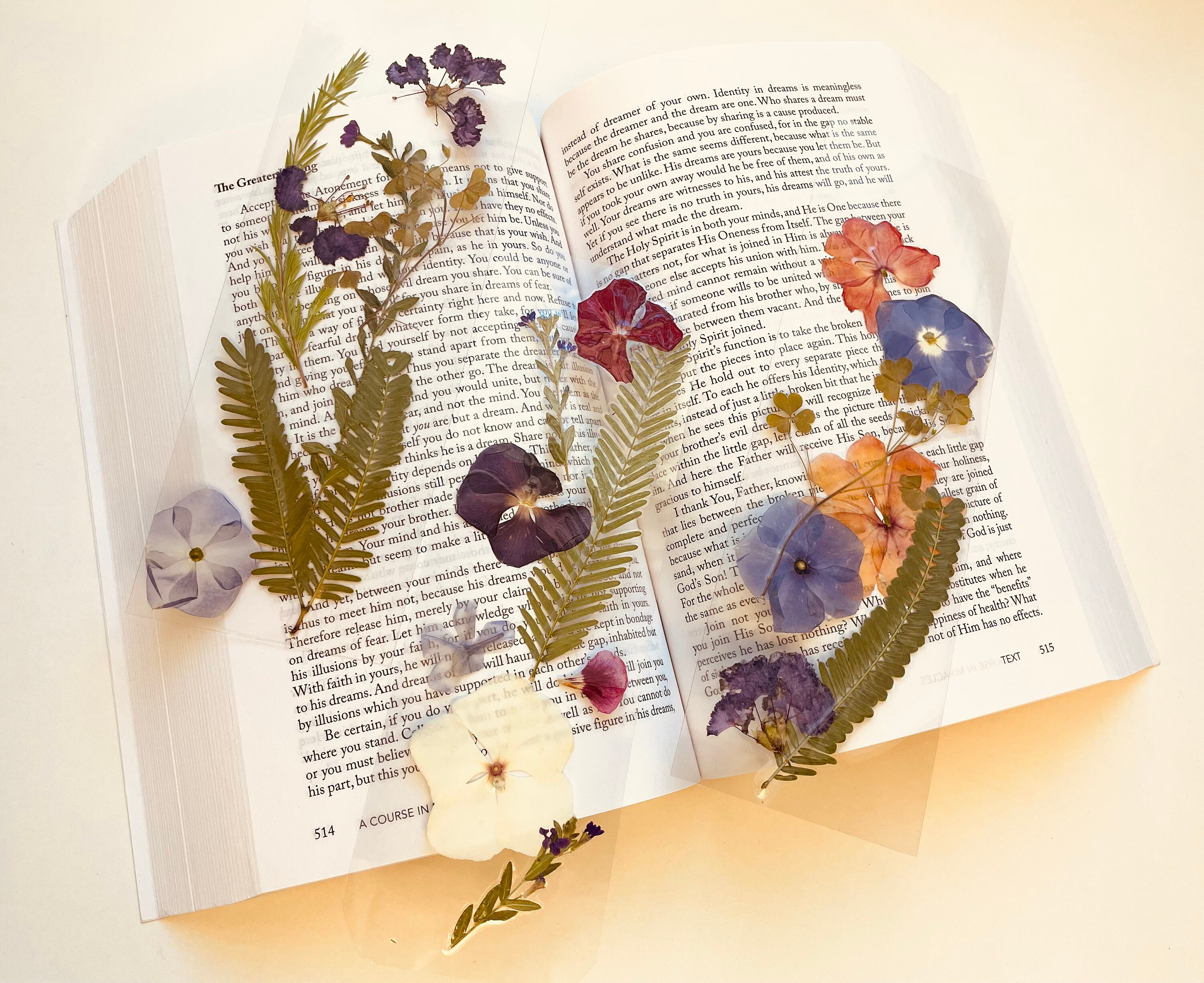 20/40PCS Transparent Dried Flower Bookmarks, Dried Flower Bookmark