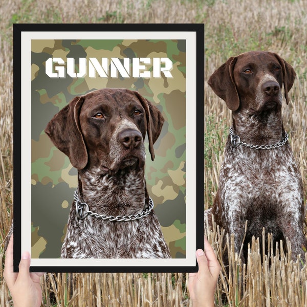 Hunting Dog Print Etsy