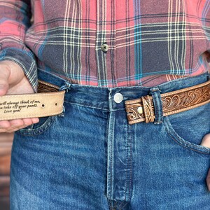 personalized engraved leather belt
