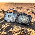 Personalized Western Belt Buckle, Custom Cowboy Buckle with Engraved Monogram, Country Style Men's Gift, Rodeo Accessory, Western Gift
