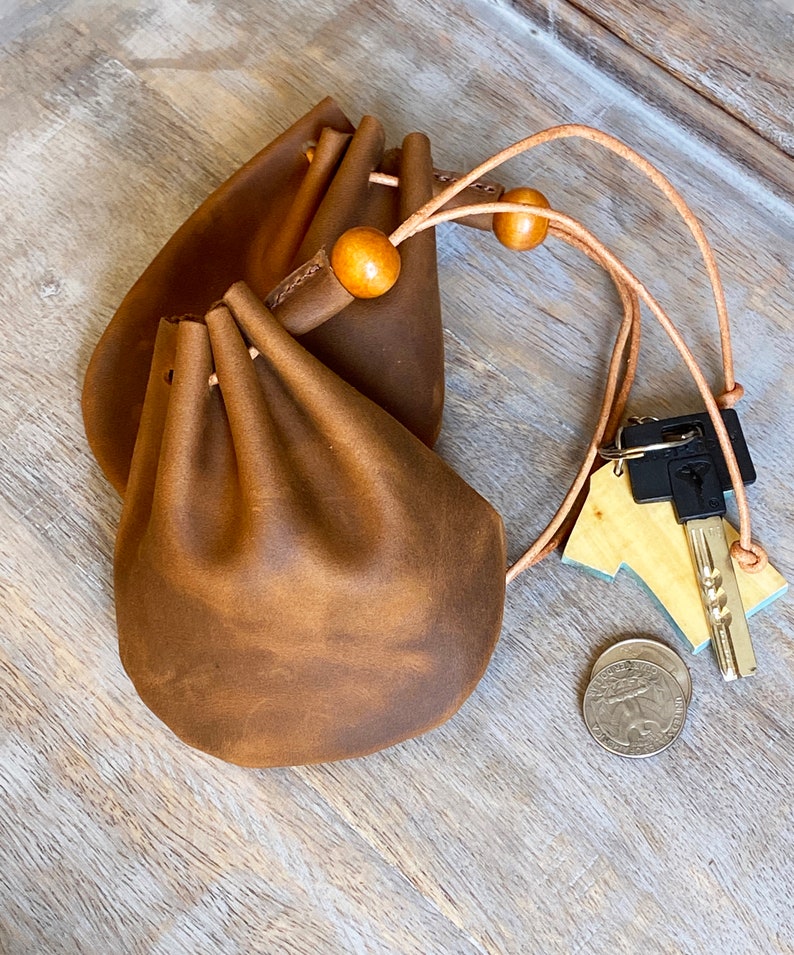 Personalized Leather Dice Coin Bag Leather Drawstring Pouch Etsy