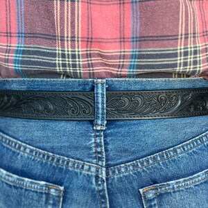 men's tooled belt cowboy style
