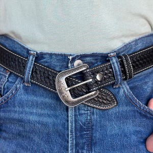 Men&#39;s Western Leather Belt Full Grain Leather Tooled Personalized Embossed Rodeo Western Handmade Belt With Buckle Cowboy Engraved 1.5&quot; Belt