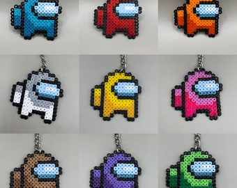 Among Us - Hama bead keyring/pin badge/fridge magnet