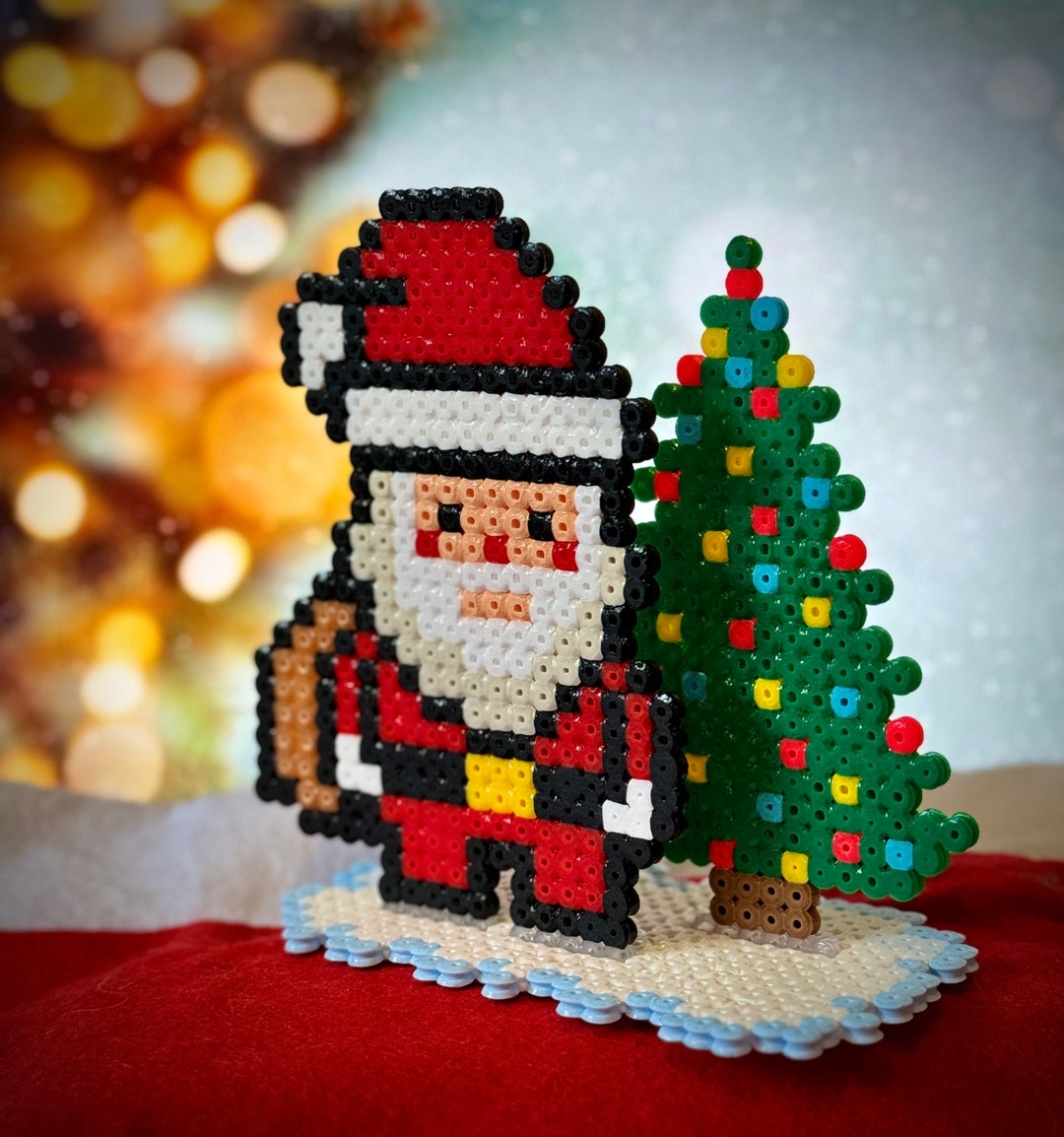 Santa Claus Perler Bead Christmas Patterns Printable Bulk Santa's